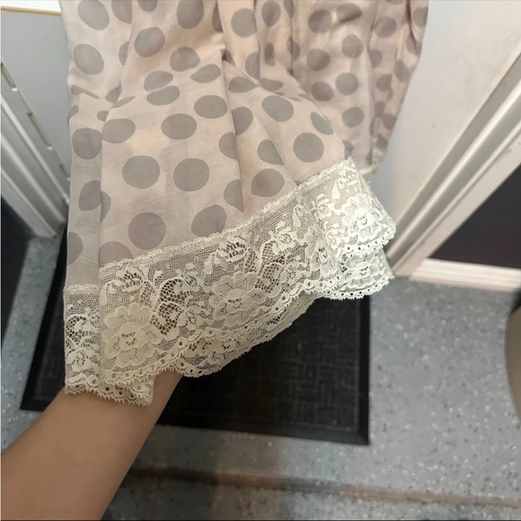 Robert Rodriguez silk and cotton Dusty Pink and grey Polka Dot dress - Picture 4 of 5